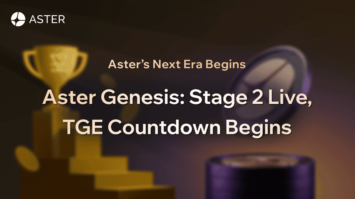 Aster’s next era begins: Airdrop points stage 2 live, TGE countdown begin